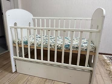 детский пододеяльник: Детская кроватка с бортиками и ящиком для хранения. - Цвет: белый, на — 5