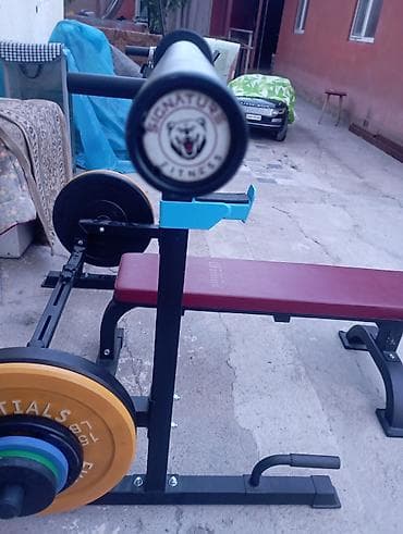 слики: Скамья для жима лёжа с стойками и штангой. Made in USA!!! Привозной из — 3