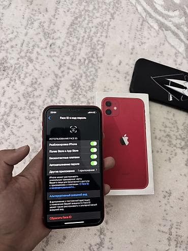 iphone red: IPhone 11, 128 ГБ, Красный, Чехол, Коробка, 77 % — 6