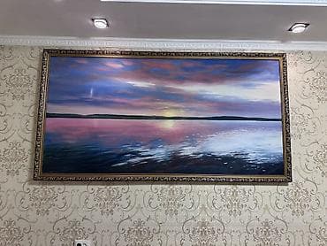 Картина “Закат над водной гладью” Размер 1.1*2.0 - Живопись маслом на at lalafo.kg Картина “Закат над водной гладью” Размер 1.1*2.0 - Живопись маслом на