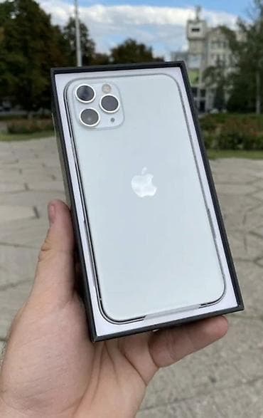 Apple iPhone: IPhone 11 Pro, Б/у, 256 ГБ, White Titanium, Коробка, 86 % — 1