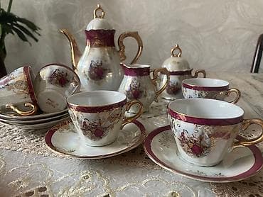 тарелки мадонна: Сервиз кофейный Мадонна редчайший роскошный, из тончайшего — 1