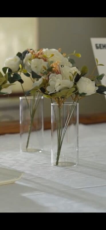 пластиковый стекло: Стеклянные вазы 30 шт - Объем: 420 мл - Размеры: высота 15 см — 1