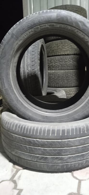Шины 225 / 55 / R 17, Лето, Б/у, Пара, Continental