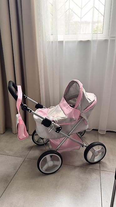 game consoles: Игровой набор для кукол: коляска, стульчик для кормления и манежик — 2