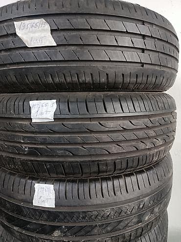 диски и шины 15: Шины 195 / 65 / R 15, Лето, Б/у, Комплект, Легковые — 1