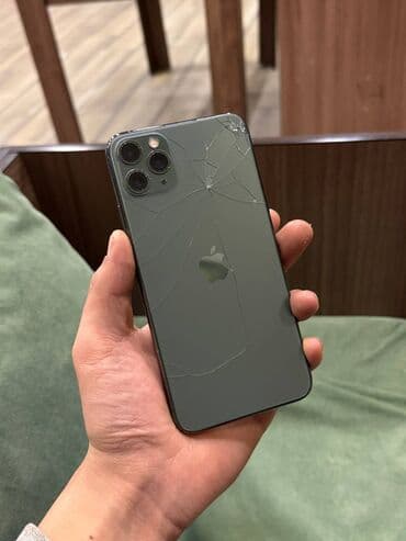 ipod classic купить: IPhone 11 Pro Max, Колдонулган, 256 ГБ, Matte Midnight Green, Каптама, 71 % — 2