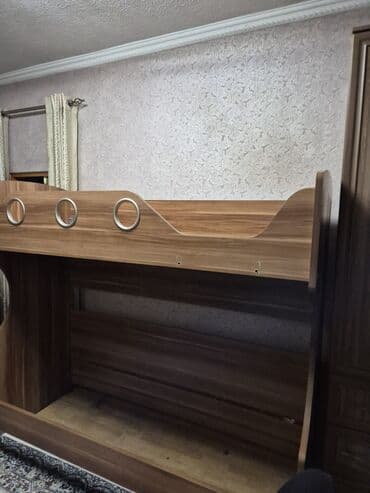 набор макита 5 в 1: Двухъярусная детская кровать, Б/у, ЛДСП, цвет - Коричневый — 6