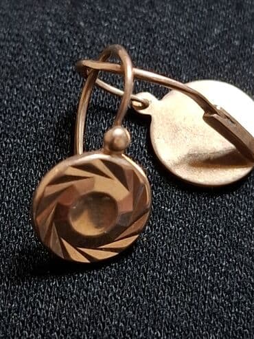 бижутерия tiffany: Серьги, Проба 583, Без вставки, Женские, Б/у — 2