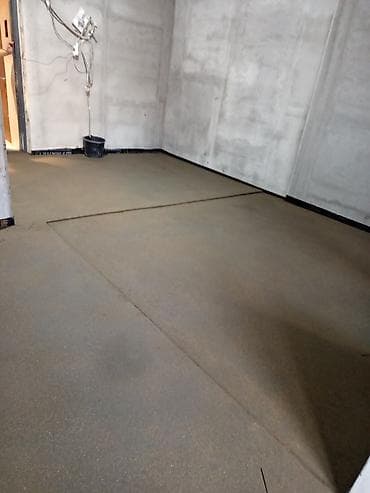 Полусухая стяжка пола под ключ. - Механизированная укладка раствора с