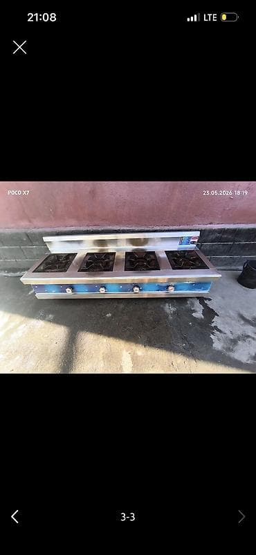 full construction: Продается профессиональная газовая плита на 4 конфорки из нержавеющей — 1