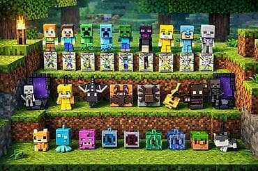 Продаю фигурки kinder joy Minecraft коллекционировал сам собрал всю
