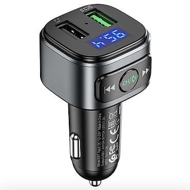 bluetooth 5 0: Автомобильный FM‑трансмиттер Hoco E67 с быстрой зарядкой QC3.0 - — 6