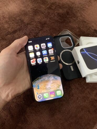 ipod pro: IPhone 16 Pro, Б/у, 256 ГБ, Black Titanium, Кабель, Коробка, 92 % — 2