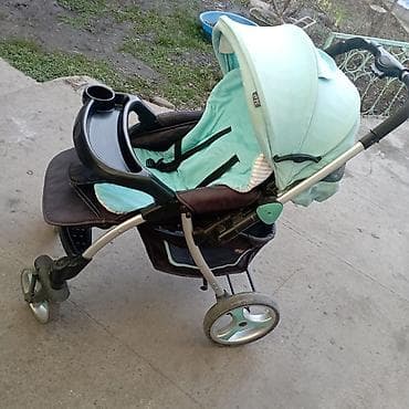 chicco lite way: Коляска, цвет - Голубой, Б/у — 2