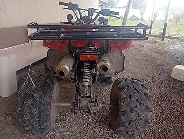 тандем гурзовой: Квадроцикл утилитарного типа, красный, полноразмерная рама — 2