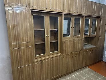 буфет мебель: Стенка-шкаф, Тип стенки-шкафа: Модульная, Для зала, Б/у, Особенности: Для хранения посуды — 3