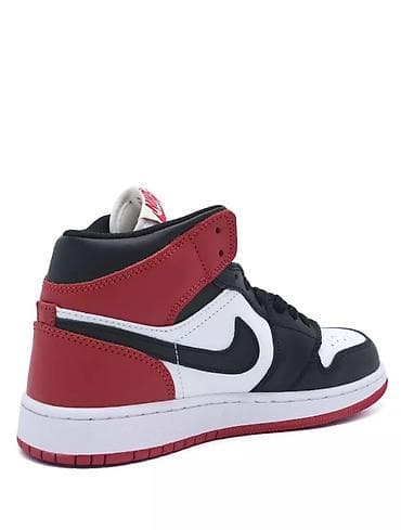 Личные вещи: Кроссовки Nike Air Jordan 1 Mid (цвет: черный/белый/красный) - Верх — 7