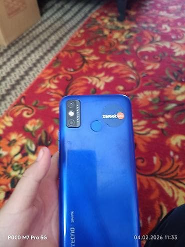 Tecno Spark, Б/у, цвет - Синий