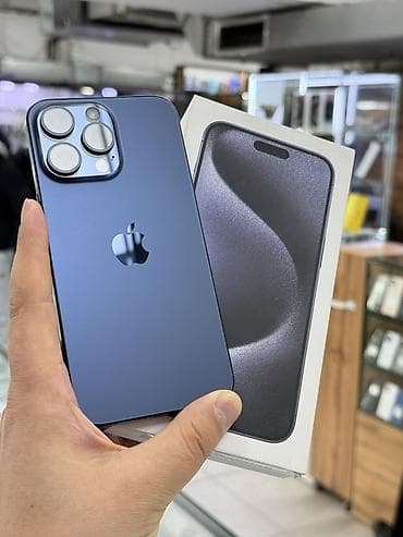 коробки от айфонов: IPhone 15 Pro, Б/у, 512 ГБ, Blue Titanium, Коробка, 87 % — 1