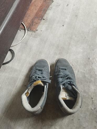 растянуть обувь: Кроссовки Nike Blazer Mid (высокие) - Цвет: темно‑серый/сланцевый с — 2