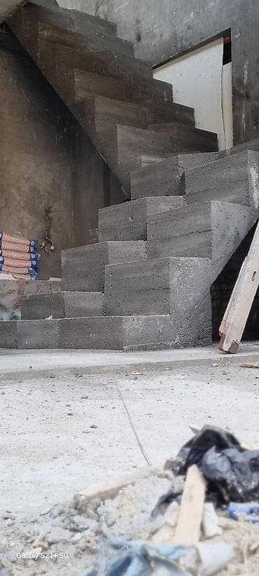 Каптал тосмолорун жасоо: Бетон тепкичи Жеке менчик үй үчүн, Тепкичтин формасы: Көп марштуу — 6