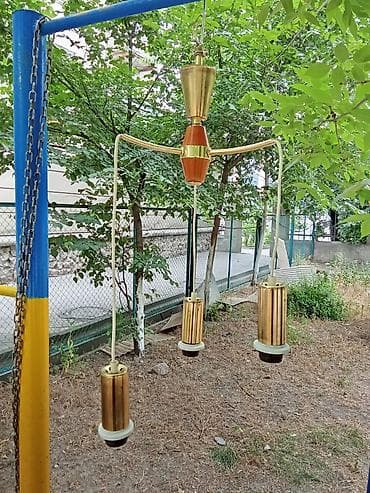 Подвесная люстра ретро с тремя плафонами - Тип: потолочная люстра на