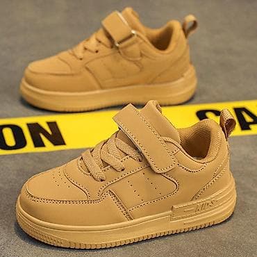 Джинсы и брюки: Детские кроссовки с комбинированной застёжкой - Модели: однотонные — 1