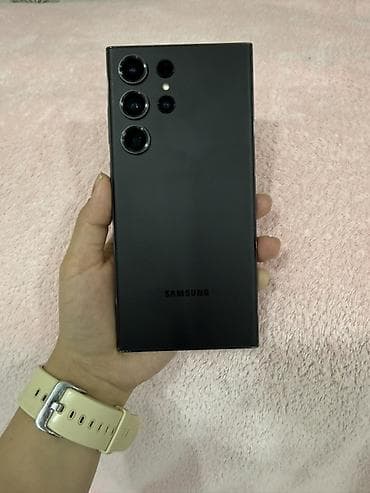 Samsung Galaxy S23 Ultra, Б/у, 512 ГБ, цвет - Черный, 1 SIM, eSIM