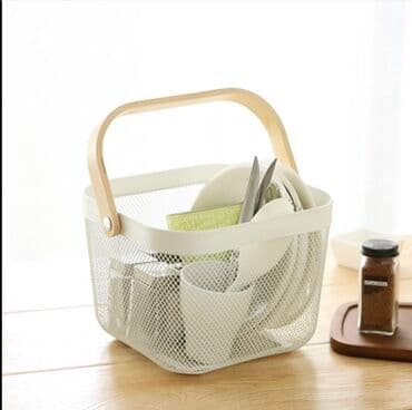 хлебница деревянная: Корзина для хранения с деревянной ручкой для кухни дома/ органайзер — 4