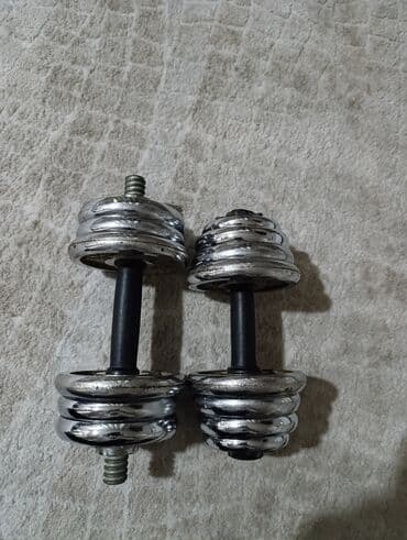 для активного отдыха: Разборные гантели (пара), хромированные. 20 кг.Район Салиева — 6