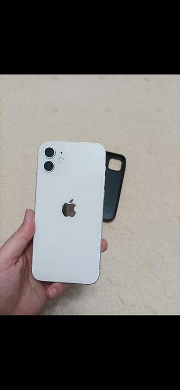 note 10: IPhone 12, Б/у, 128 ГБ, Белый, Чехол, 83 % — 1