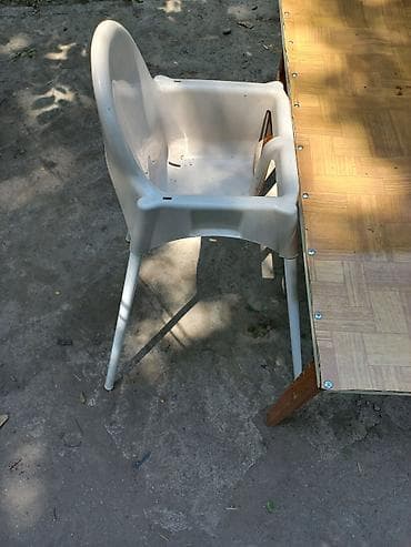 foldable table: Стульчик для кормления, Другой бренд, Пластик, Другой вид, цвет - Белый — 1