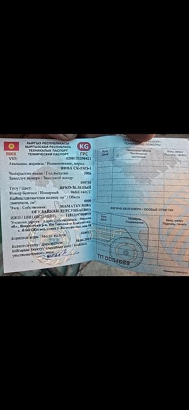 шины нива: Ассалому алейкум Ош область Ноокат району, Кара- Таш айылына — 6
