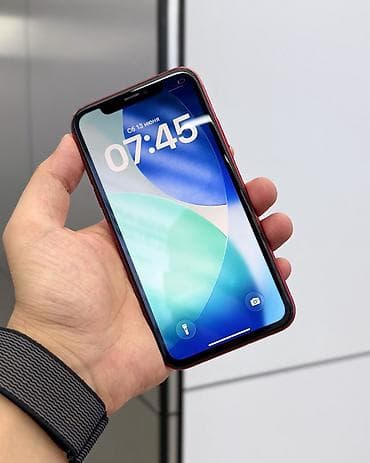 second tech: IPhone 11, Б/у, 64 ГБ, Красный, Защитное стекло, Чехол, В рассрочку, 100 % — 2