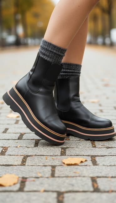 фирменная обувь из италии: Зимние ботинки, размер 37. - Модель: челси без шнуровки с эластичными — 1