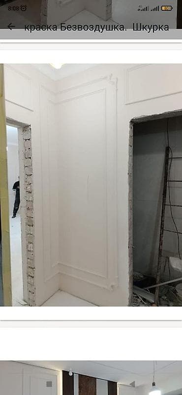 Жасалгалоочу жумуштар: Покраска стен и потолков безвоздушным способом. Профессиональная — 1