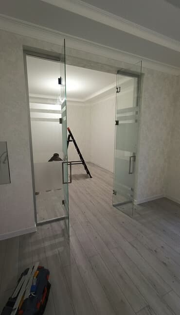 айнек эшик: Межкомнатная дверь со стеклом, Двустворчатая — 1