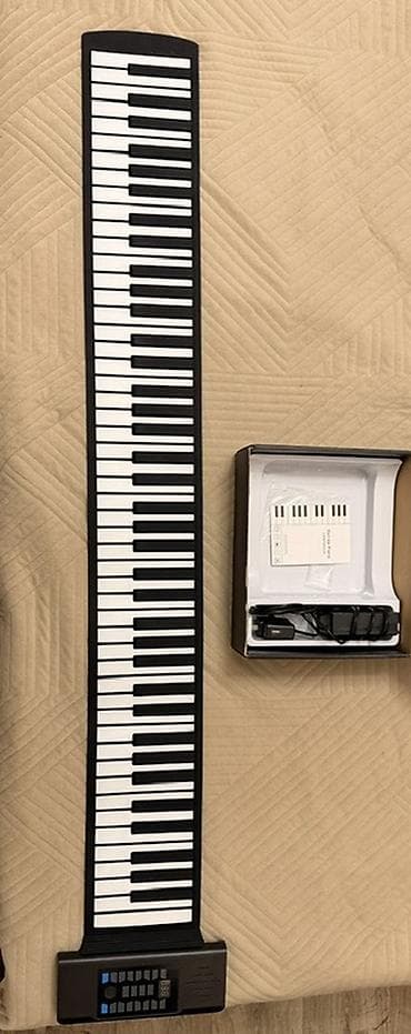 динамики: Силиконовое гибкое пианино (Roll Up Piano) - Полноразмерная — 2