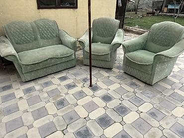 садовые кресла: Комплект мягкой мебели, цвет - Зеленый — 1