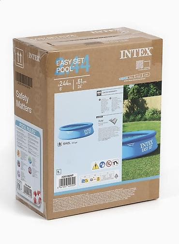 🔥 НОВЫЙ бассейн INTEX Easy Set 244×61 см — всего 3200 сом! 🔥 Мечтаете