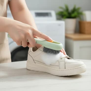 полки для дома: Щетка-дозатор для чистки обуви и бытовых поверхностей - Цвет: зеленый — 2