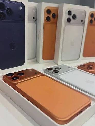 IPhone 17 Pro Max, Б/у, 256 ГБ, Оранжевый, Чехол, Коробка, Защитное стекло, 100 %