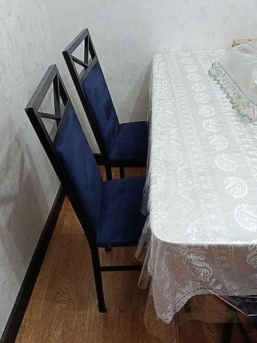 dinner table: Комплект из 4 кухонных стульев - Каркас: металлический, матовый — 3