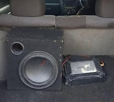 Автомобильный сабвуфер в корпусе + усилитель Саб Supra усилитель