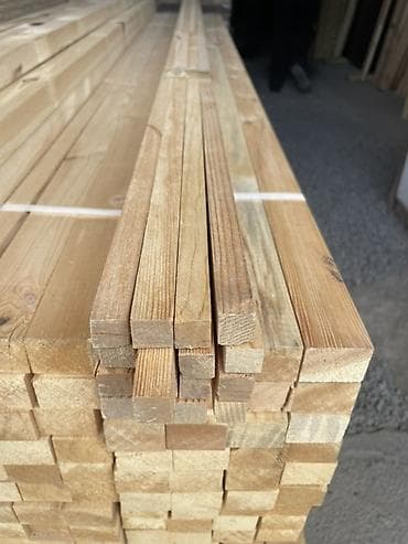 Рейки: Рейка деревянная строганая 15×15 мм - Материал: хвойные породы (сухая — 1