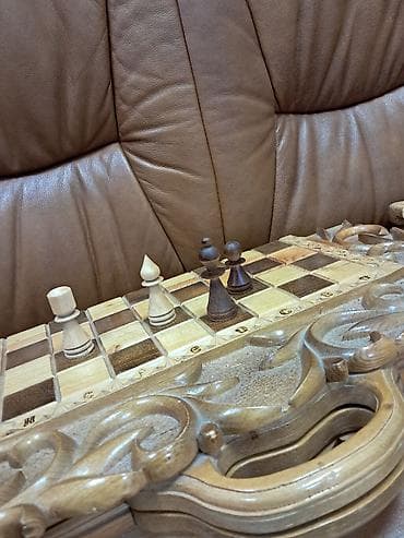 шахматы ручная работа: Авторские шахматы из дерева с резным полем и фигурами ручной работы — 10