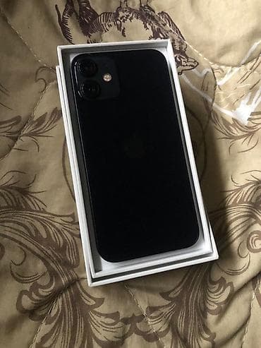 tecno телефон: IPhone 12 mini, Б/у, 128 ГБ, Midnight, Коробка, 89 % — 2