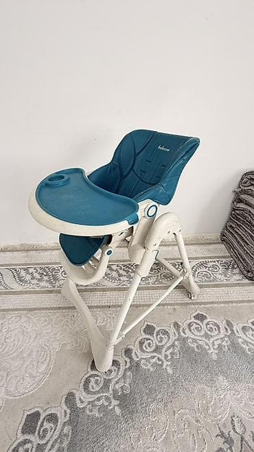 стол с регулировкой по высоте: Стульчик для кормления, Б/у, Другой бренд, Металл, Трансформер, Самовывоз — 2