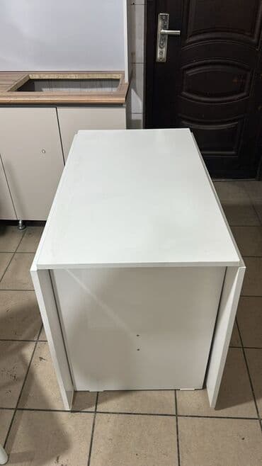 Вешалки: Стол трансформер Для кухни, Стол-книжка, цвет - Белый — 3